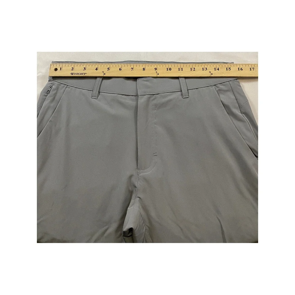 Fabletics Mens Only-Way Tech Pants Grey Performance Golf Trousers 31x32